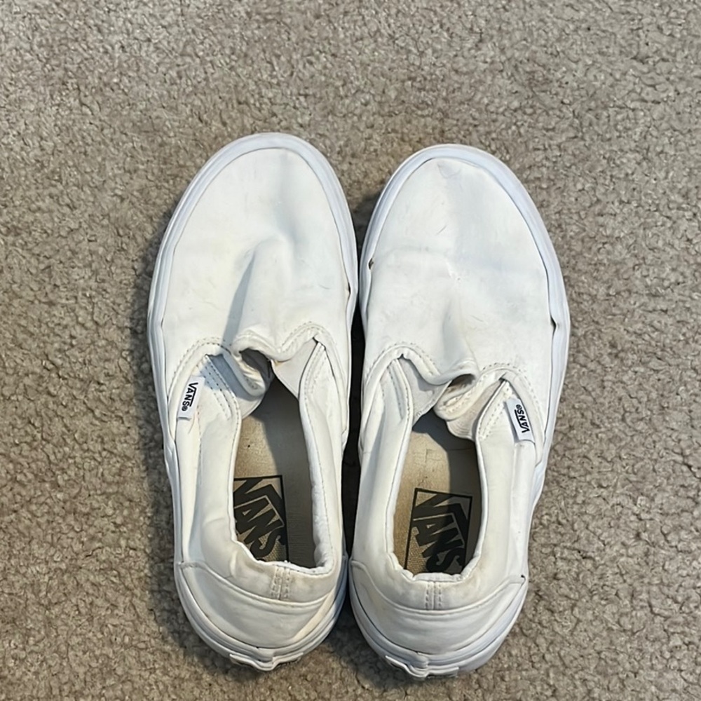 Vans White Slip-On Shoes
